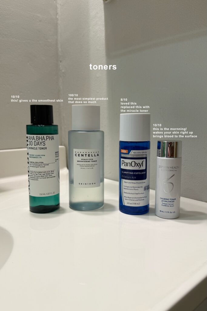 toners for glass skin