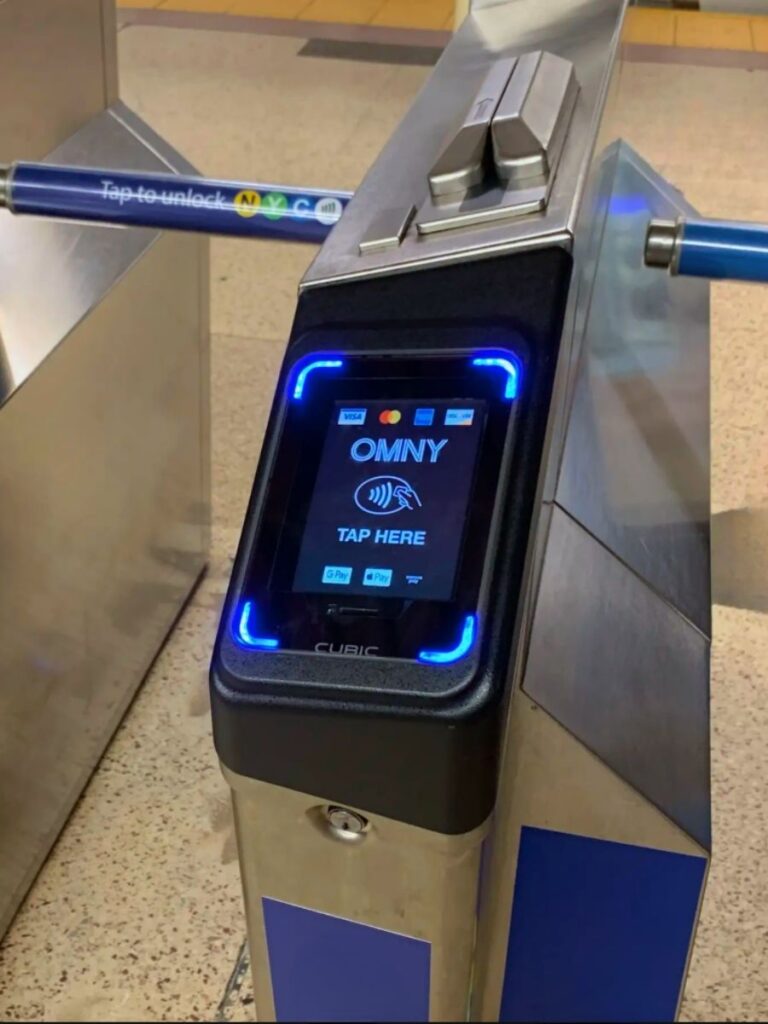 Using OMNY to pay with your phone in the new york city subway.