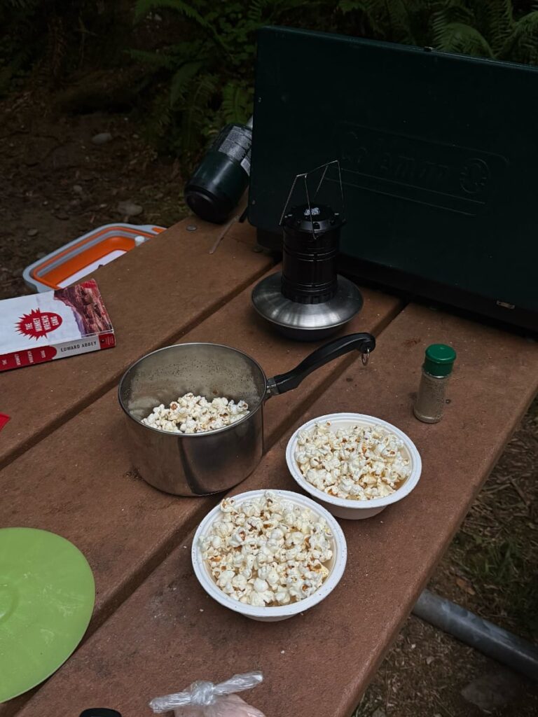 minimalist camping setup