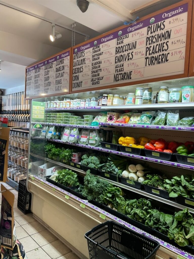 east village organics NYC vegetable display
