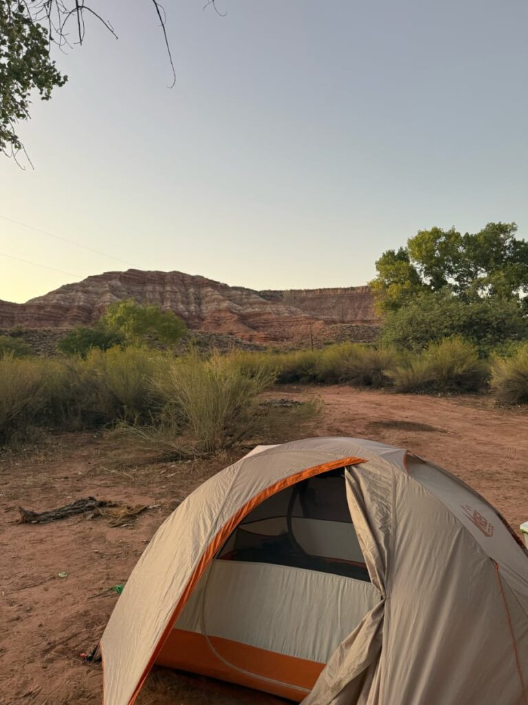 Zion national park dispersed camping