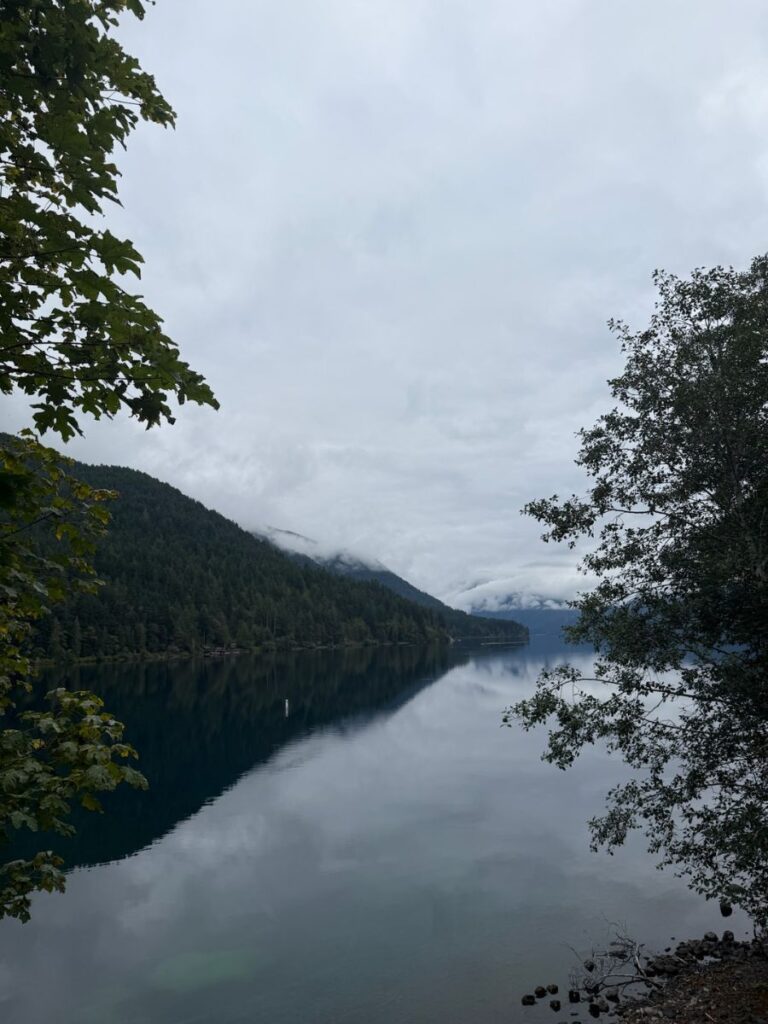 lake view of lake crescent in olympic national park