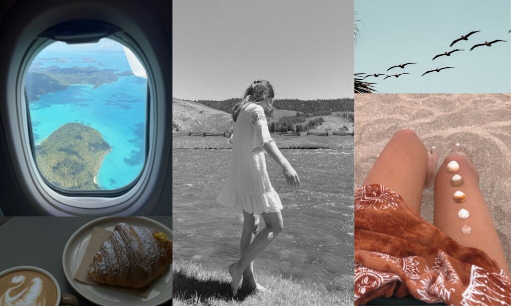 collage of traveling more