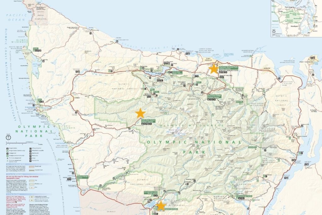 map of olympic national park