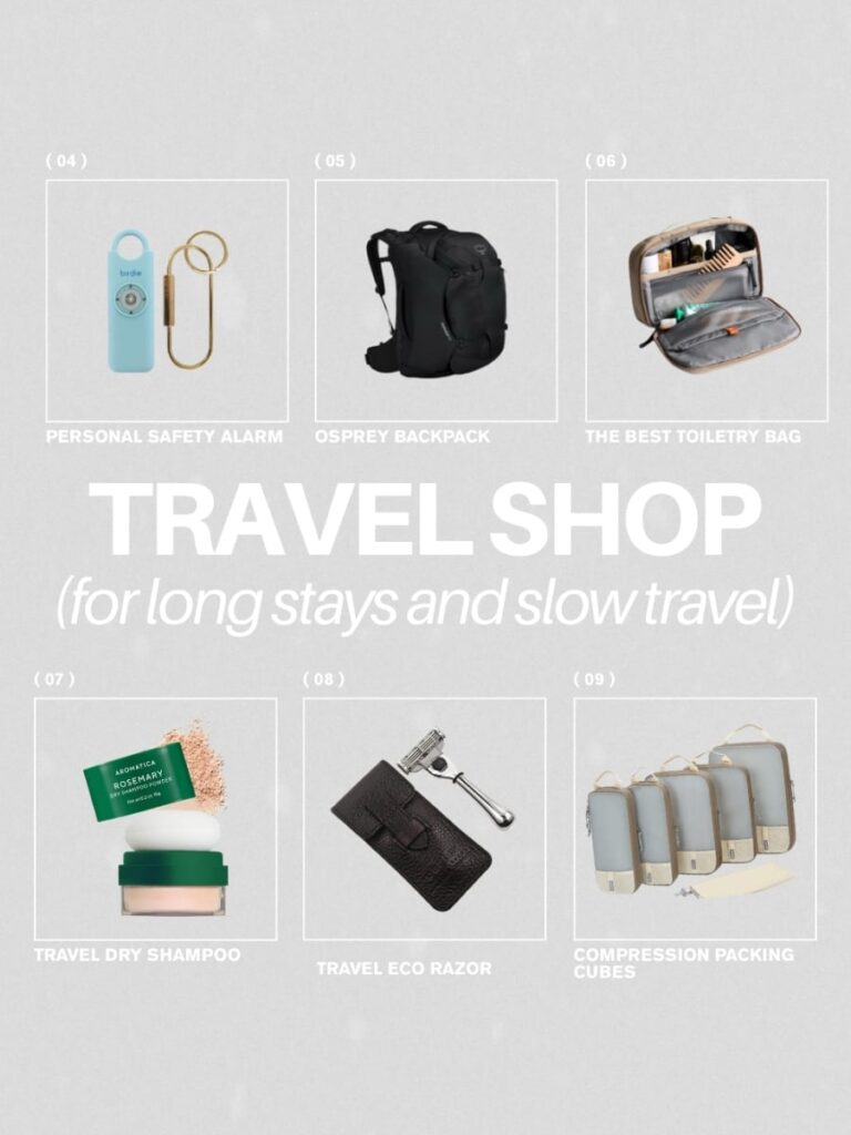 Travel Essentials Women are Packing for Long Stays and Slow Travel