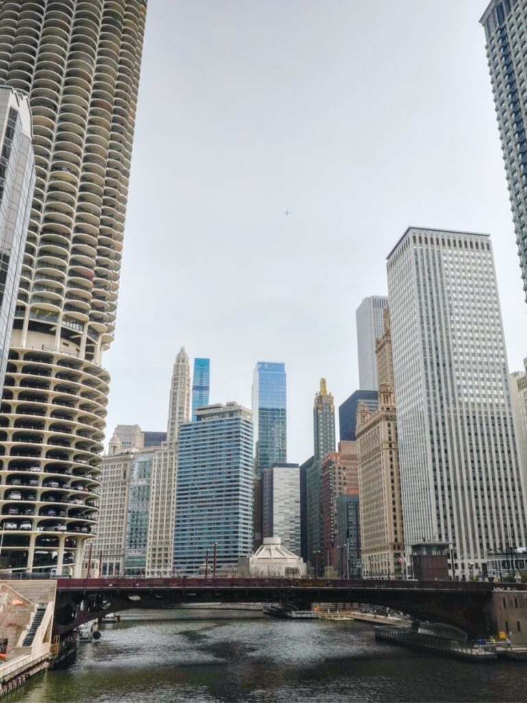 Close up of the reflection on Cloud Gate (The Bean) at 7am for a Chicago itinerary 3 days.