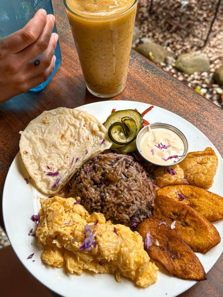 we went to El Sol del Caribe multiple times during our 3 weeks in puerto viejo. the tico breakfast was our favorite and the passion fruit pineapple smoothie was amazing