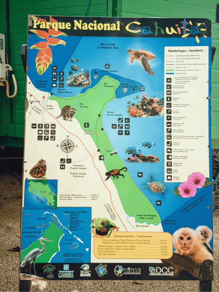 cahuita national park map