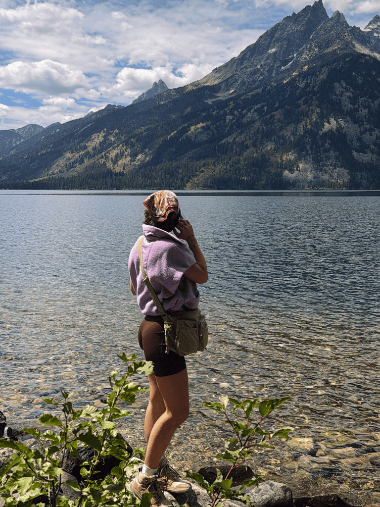 the view from hiking down to jenny lake in grand teton
