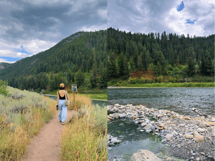 our hike to the free hotsprings right outside of grand teton national park